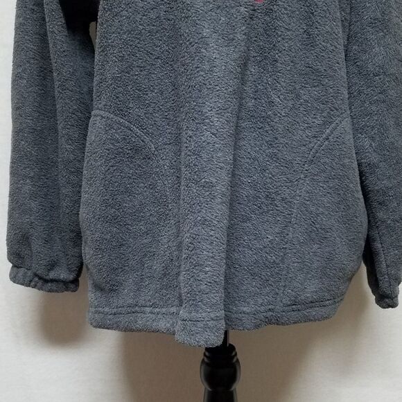VINTAGE 80s Tommy Hilfiger Gray Fleece Zip Sweater - Picture 5 of 10